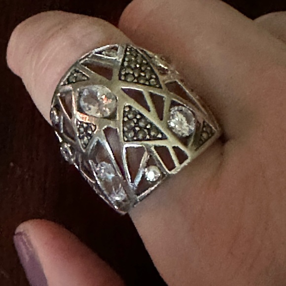 Silver and CZ Ring - Picture 1 of 6